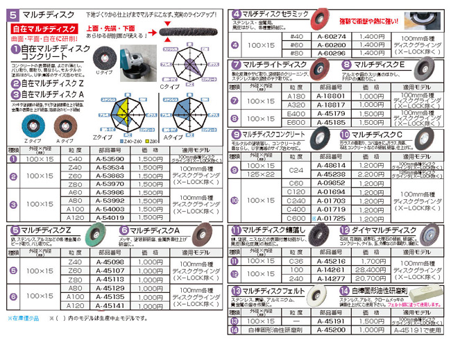マキタ A-14261 ダイヤマルチディスク＃１００ 外径100mm X 内径15mm
