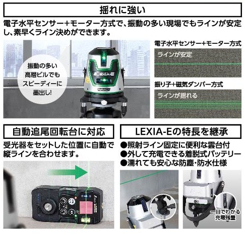 タナカ金物プロ-シンワ 70899 レーザーロボ LEXIA-E VIVID 51 グリーン