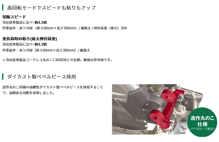 HiKOKI C3606DB(NNB) マルチボルト(36V)コードレス丸のこ HiKOKI C3606DB(NNB) マルチボルト(36V)コードレス丸のこ