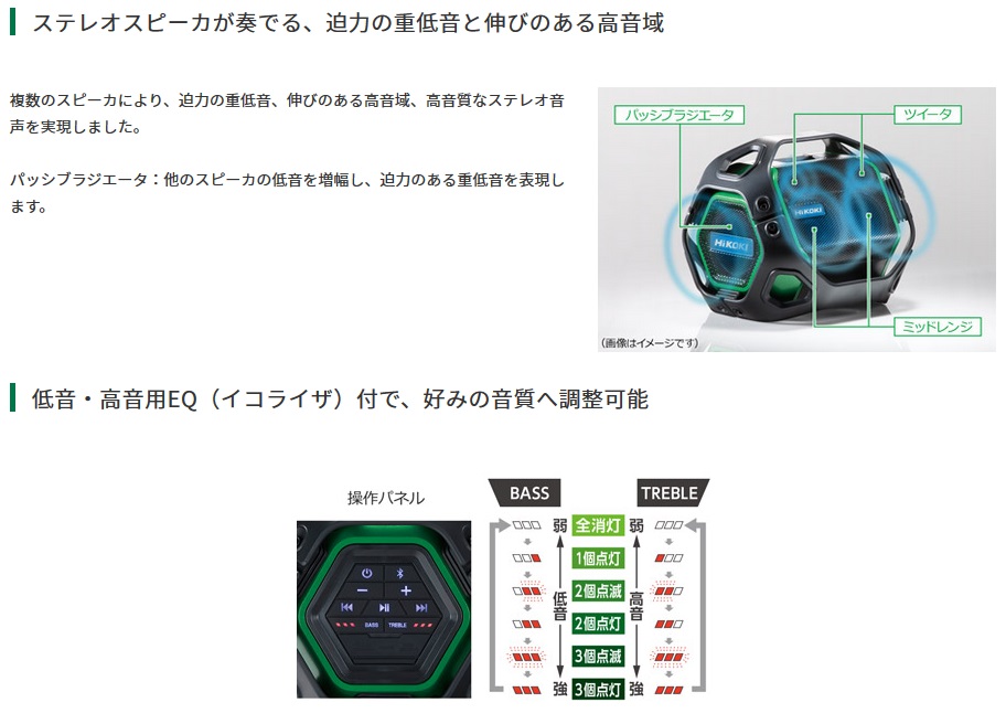 タナカ金物プロ-HiKOKI US18DA(NN) 18V-14.4V コードレススピーカ (AC