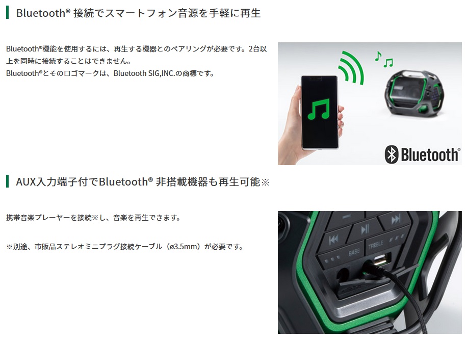 タナカ金物プロ-HiKOKI US18DA(NN) 18V-14.4V コードレススピーカ (AC