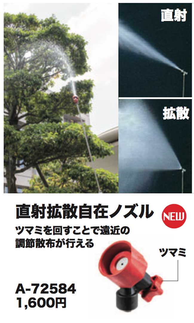 マキタ A-72584 充電式噴霧器用 直射拡散自在ノズル【現金特価のタナカ