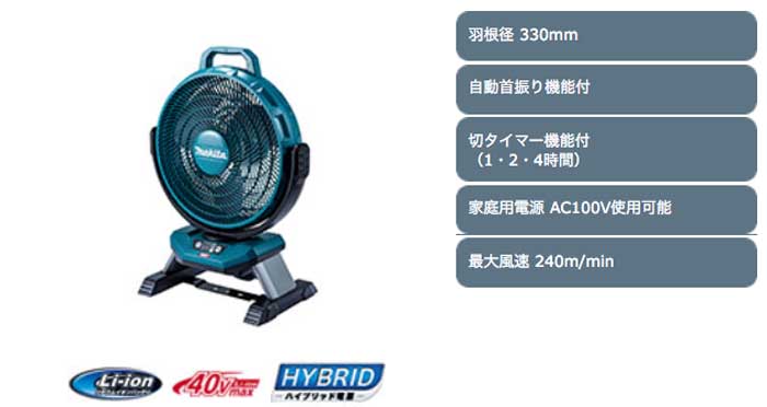 ただのまさき　様【専用】 マキタ CF002GZ 充電式産業扇 40Vmax対応(本体のみ：バッテリ
