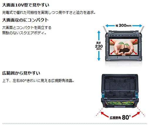 マキタ 防災用コンボキット CK1010 （TV100、ML104、BL1040B
