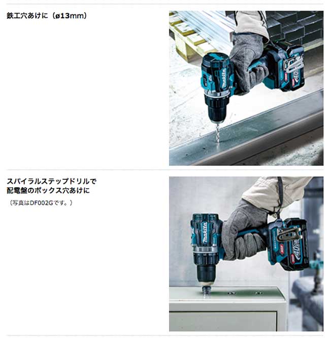 マキタ HP002GRDX 充電式震動ドライバドリル HP002GRDX 40V/2.5Ah 
