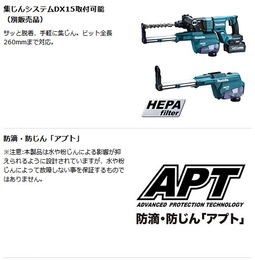 タナカ金物プロ-マキタ HR007GZK 28mm充電式ハンマドリル 40Vmax対応