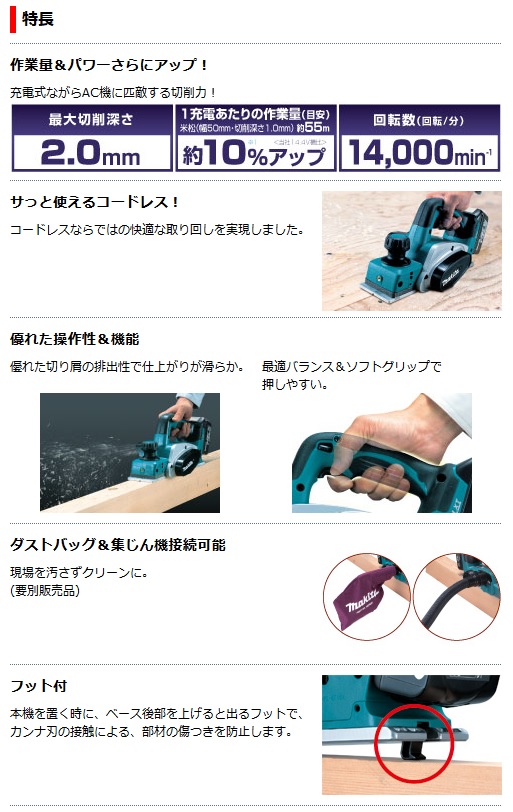 タナカ金物プロ-マキタ KP181DZ 82mm充電式カンナ KP181DZ 18V タナカ金物プロ-マキタ KP181DZ 82mm充電式カンナ KP181DZ 18V