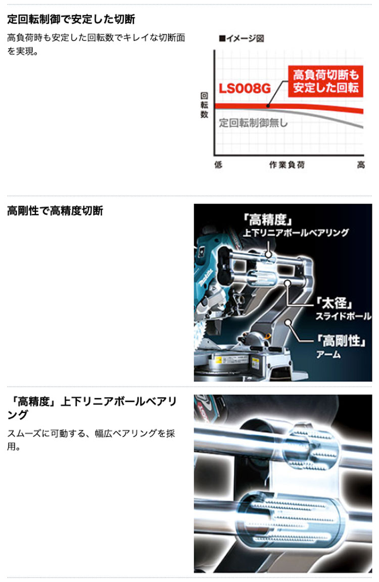 マキタ LS008GZ 190mm充電式スライドマルノコ 40Vmax対応 (本体・鮫肌