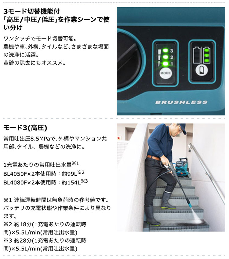 タナカ金物プロ-【在庫あり】マキタ MHW001GZ 充電式高圧洗浄機 40Vmax