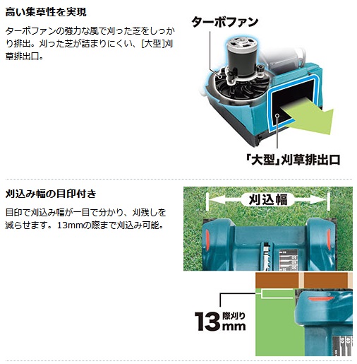 タナカ金物プロ-マキタ MLM230DSF 230mm充電式芝刈機 (18V/3.0Ah