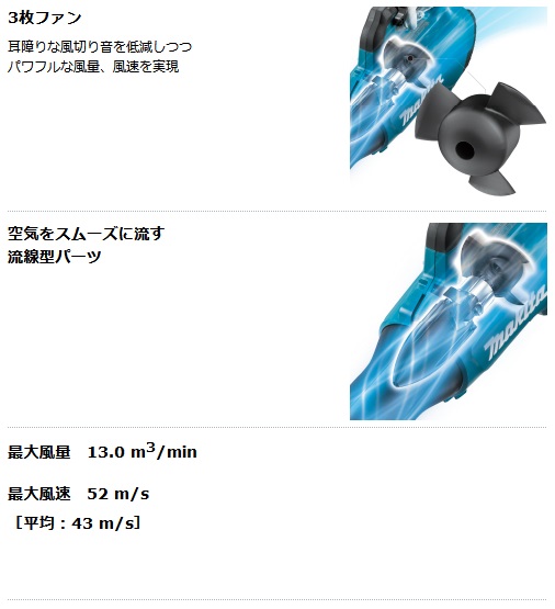 マキタ 充電式ブロア MUB184DZ (18V対応)(本体のみ）※バッテリ・充電器 