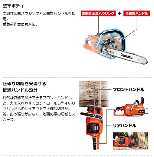 マキタ　40V 400mm 充電式チェンソー　MUC019GZ3