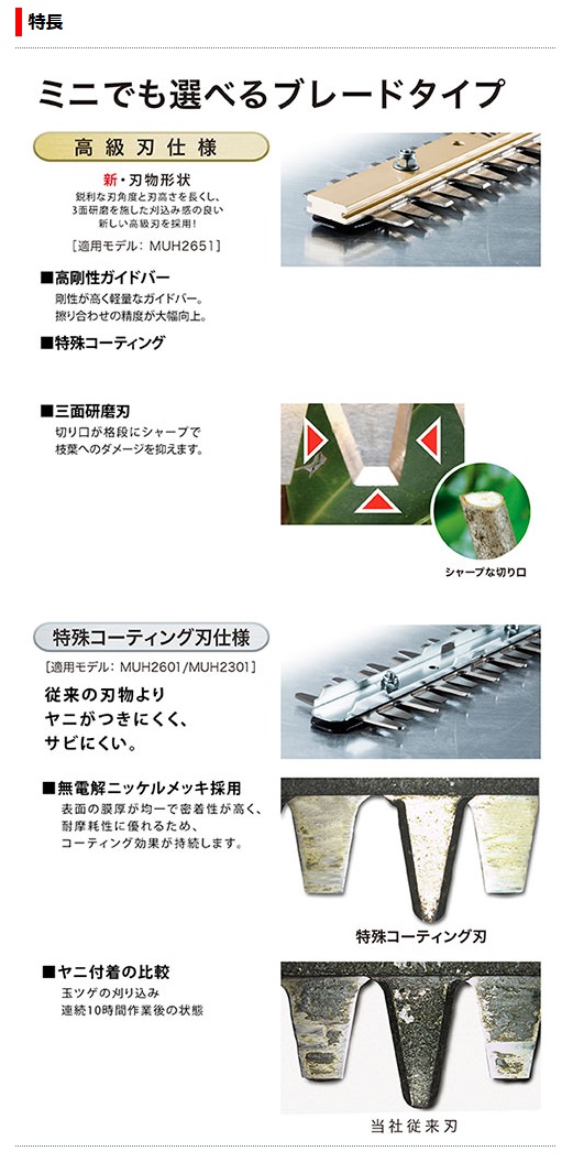 マキタ 生垣バリカン MUH2651 260mm 超低騒音