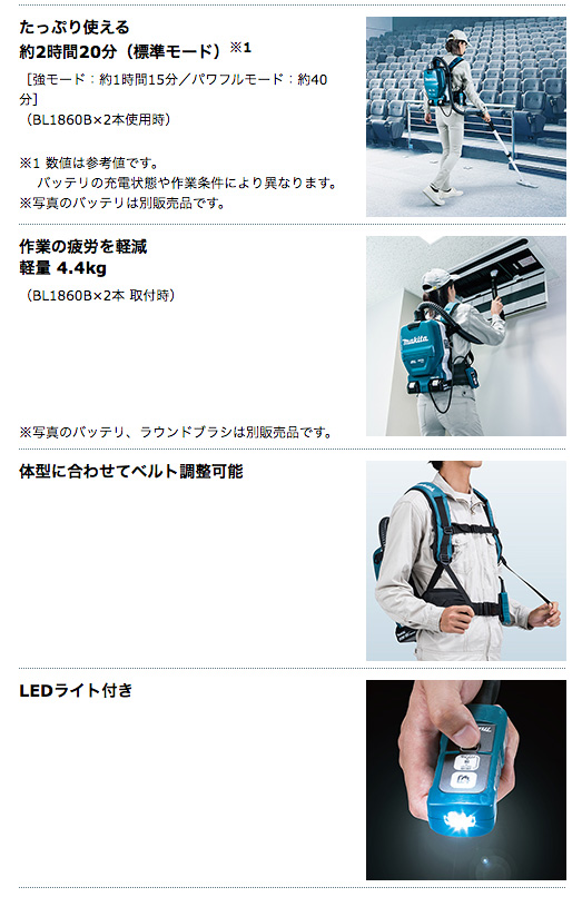 【新品・本体のみ】マキタ VC261DZ 充電式背負クリーナ Amazon | マキタ(Makita) 充電式背負いクリーナ 36V バッテリ