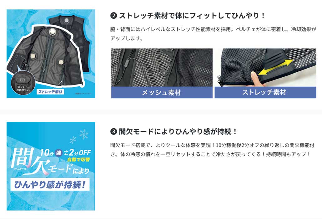 I'Z ペルチェベストIII XLサイズ バッテリーセット Amazon.co.jp