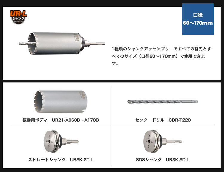 タナカ金物プロ-ユニカ UR21-A105B 多機能コアドリルUR21 ALC用 UR-A